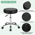 thumbnail image 2 of Uxcell 2-Pack Bar Stool Covers Round, for 12-14 Inch Chair Waterproof PU Seat Covers with Elastic Bands [Black], 2 of 8