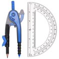 thumbnail image 1 of Kit de Geometría para Estudiantes: Compás y Transportador, para Matemáticas y Dibujo, Colores Aleatorios., 1 of 5