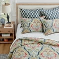 thumbnail image 3 of Levtex Home - Moreno Duvet Cover Set - Twin Duvet Cover + Two Standard Pillow Cases - Traditional Damask - Red, Blue, Grey, Gold, Teal - Duvet Cover (66 x 88in.) and Pillow Case (26 x 20in.) - Cotton, 3 of 6