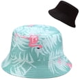 thumbnail image 1 of XYIYI Lindo sombrero de cubo para playa, sombreros de pescador para mujer, reversible de doble cara, 1 of 4