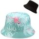 thumbnail image 1 of XYIYI Lindo sombrero de cubo para playa, sombreros de pescador para mujer, reversible de doble cara, 1 of 4