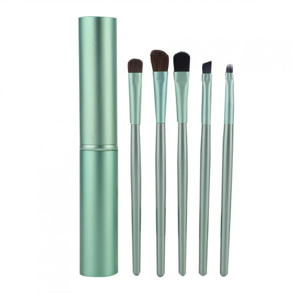 Brocha de maquillaje, 5 piezas, brocha cosmética portátil, brocha para sombra de ojos, brocha cosmética, máxima comodidad