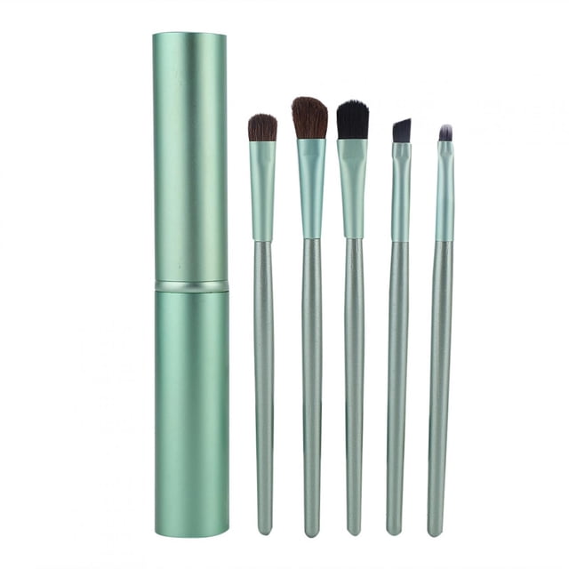 Brocha de maquillaje, 5 piezas, brocha cosmética portátil, brocha para sombra de ojos, brocha cosmética, máxima comodidad