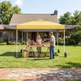 thumbnail image 5 of Costway 10x17 FT Pop Up Canopy Tent with Dual Adjustable Awnings, Silver-Coated Fabric Yellow, 5 of 11