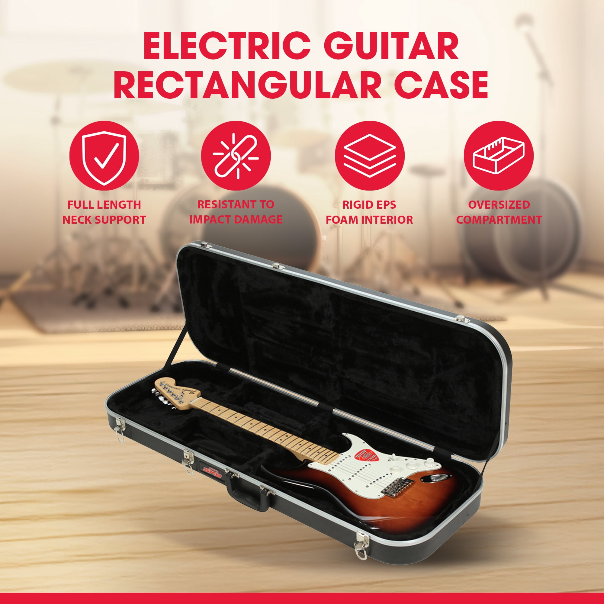 ELECTRIC GUITAR CASE standard latches and handle