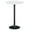 White black, variant on PINDEE Round Bistro Pub Table 1 Pack Modern Style Metal Base MDF Top Cocktail Bar Table Counter Bar Height for Pub, Dining Room, Party (Black+Silver)