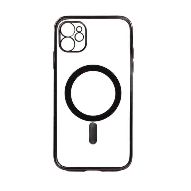 Funda protectora magnética para teléfono Nikou TPU iPhone 11 Marco negro transparente