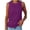 Purple, variant on SHenli Women Oversized Tank Tops Ring Keyhole Neck Tie Front Peasant Shirts Lace Basic Tees