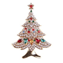 MRLESS Women's Rhinestone Christmas Tree Brooch Xmas Party Pin