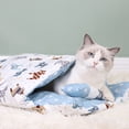 thumbnail image 1 of Teissuly Winter Indoor Pet Beds Removable Slee Bag Sofas Mat Modern Soft Plush Round Pet Bed For Cats Mini Medium Sized Bed Self Warming Teissuly WER202311272690, 1 of 7