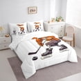 thumbnail image 3 of Castle Fairy Gamer Ice Hockey 7 Pieces Bedding Comforter Set for Teens Boys Girls,Sport Theme Full Bedding Set Lightweight,Gothic Style Fitted Sheet Flat Sheet,Super Cozy Room Decor, 3 of 8