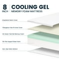 thumbnail image 5 of 8in Memory Foam Mattress in a Box, Medium Firm Queen Mattress with Gel Cooling, Queen Size Mattress for Pressure Relief, Breathable, Cooler Sleep, 5 of 8