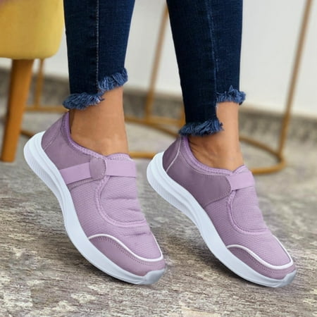 

Cathalem Ladies Fashion Leather And Mesh Splicing Breathable Soft Sole Casual Sports Shoes Sneaker Shoes for Women Pink 7.5