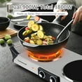 thumbnail image 2 of Techwood 1800W Portable Electric Stove, Double Infrared Ceramic Cooktop Burner with Dual Control, Anti-Scald Handles for RV Camping Home,Silver, 2 of 5