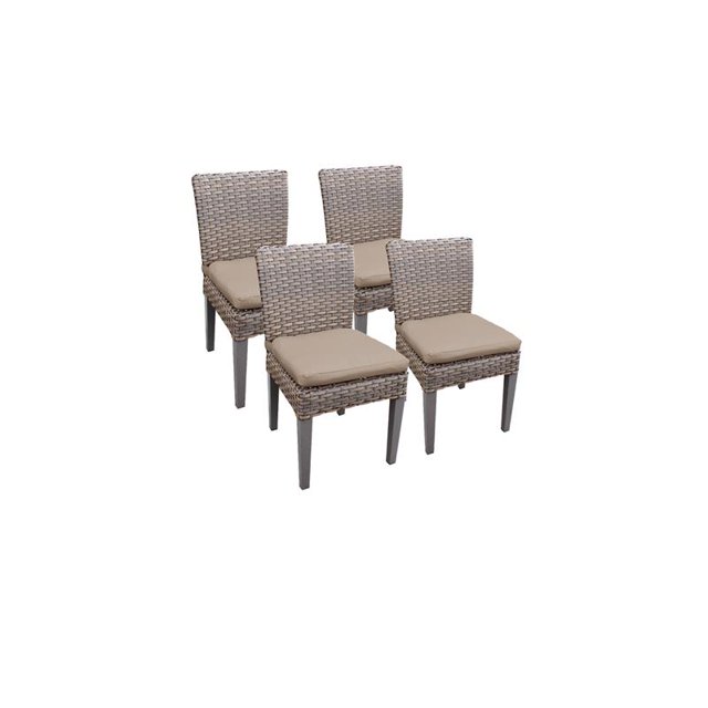 4 Monterey Armless Dining Chairs in Wheat