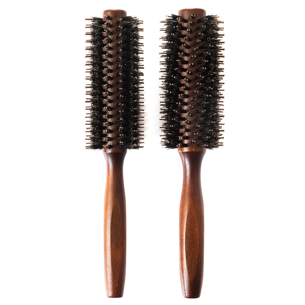 Eterfield Boar Bristle Round Hair Brush Set with Nylon Pin for Straightening Curling Volumizing and Detangling (2 in 1)