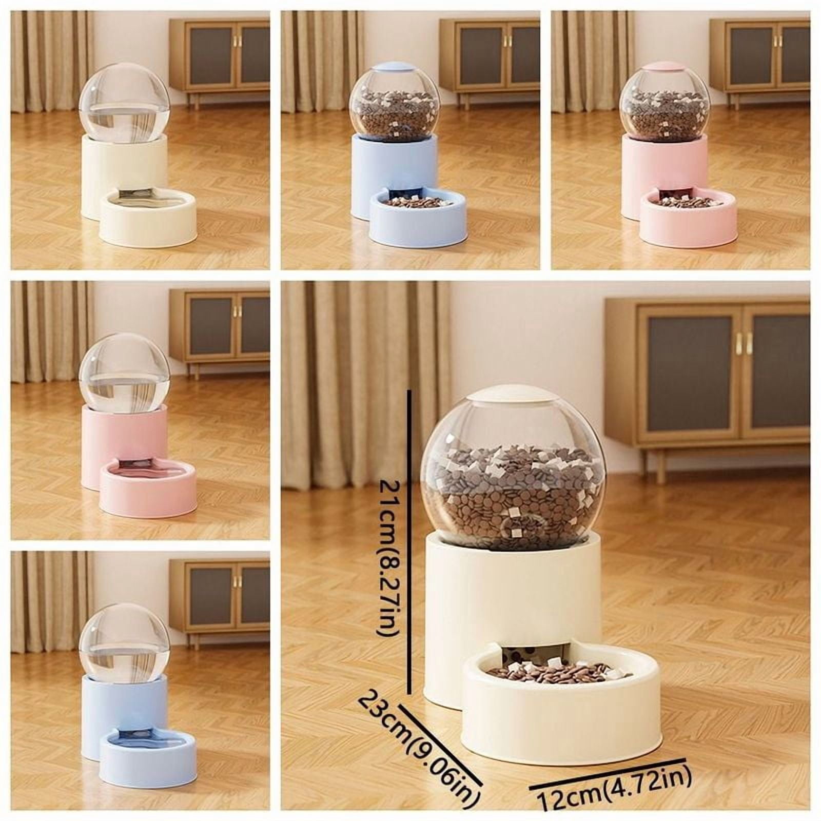 Large Capacity Automatic Pet Feeder Neck Protection Leakproof Dog Water Dispenser Visual Window Detachable Pet Food Bowl