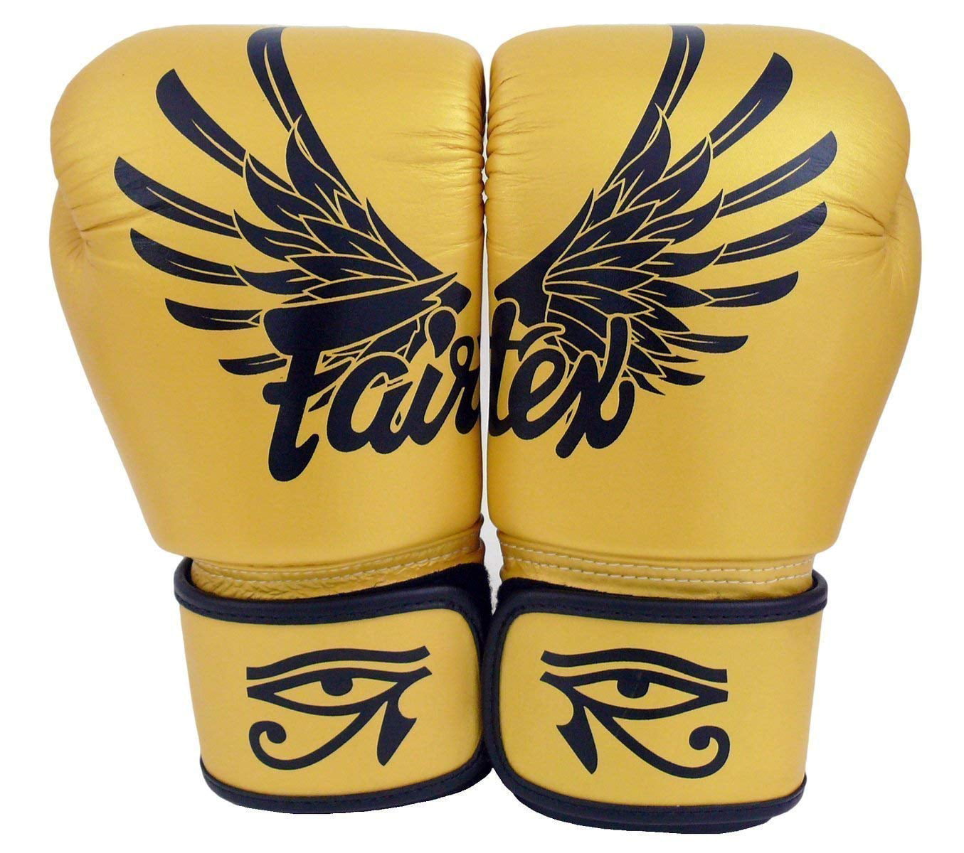 Black//White Fairtex Muay Thai Style Training Sparring Gloves 14 oz