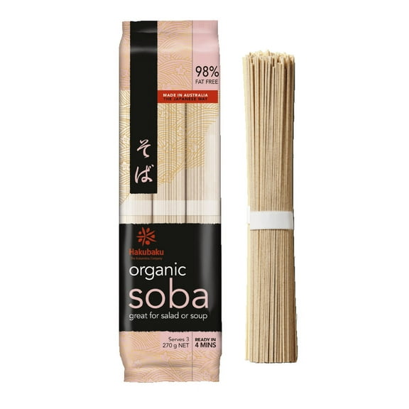 Pack of 8, Hakubaku Organic Soba Noodles, 9.5 oz