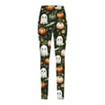 thumbnail image 4 of GERsome Women's Halloween Leggings Cute Ghost Print High Waisted Stretchy Novelty Tights Pants for Party Size M, 4 of 5