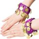 thumbnail image 4 of 1 par de pulseras y tobillos para danza del vientre, de gasa, con monedas de oro, accesorio para disfraz de danza del vientre, regalo de San Valentín, joyería para niña, 4 of 4