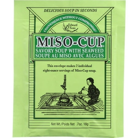 Edward And Sons Miso-cup - With Seaweed Envelope - .705 Oz - pack of (Best Seaweed For Miso Soup)