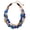 Strong Blue, variant on Boho Chunky Beaded 2 Layer Statement Necklace, 18" Adjustable Bead Necklace Collar Necklace for Women Daily Party Jewelry (NK-10384-Olive)