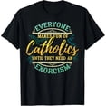 thumbnail image 1 of Camiseta Católica de Exorcismo Divertida para Mujer - Regalo Religioso con Estampado, Cuello Redondo y Manga Corta, 1 of 7