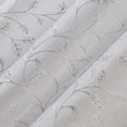 thumbnail image 2 of No. 918 Holly 2-pack Metallic Embroidery Christmas Sheer Rod Pocket Curtain Panel Pair, Silver, 37"W x 63"L (2 Panels), 2 of 7