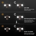 thumbnail image 3 of LEONLITE 3CCT LED Security Light, Motion Sensor Outdoor Lights, Dusk to Dawn, ETL Listed, Adjustable Heads, 3000K4000K5000K Selectable, Motion Detector Flood Light for, 3 of 14