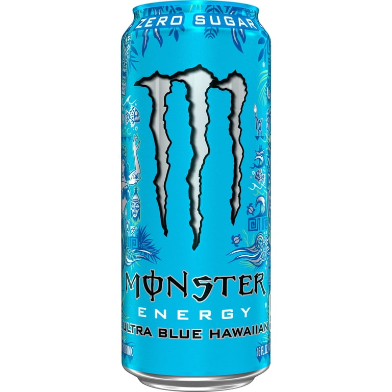 Monster Energy Ultra Blue Hawaiian Sugar Free Energy Drink 16 fl