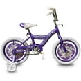 thumbnail image 2 of WonderWheels 16" BMX S-Type Frame Bicycle Coaster Brake One Piece Crank Chrome Rims Black Tire Kid's Bike - Purple, 2 of 6