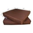 thumbnail image 4 of 2 Pack Brown Water-resistant Covers 20"x18"x4" for Outdoor Patio Seat Cushions, 4 of 7