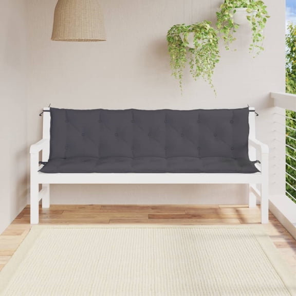 Casafoyer Garden Bench Cushions 2pcs Anthracite 70.9"x19.7"x2.8" Oxford Fabric