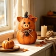 thumbnail image 2 of Farm Animal Pumpkin Figurines - Fall Figurines for Thanksgiving Table Decor, Fall Shelf Decor & Primitive, Cow Decor for Home Halloween Harvest Indoor Shelf Bookshelf Table Windowsill, 2 of 9