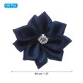 thumbnail image 2 of Uxcell 1.2 Inch Small Ribbon Flowers Satin Ribbon Flowers Mini Fabric Flowers Navy Blue 50 Pcs, 2 of 6