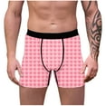 thumbnail image 2 of VgaVtl Boxers for Men Valentines Mens Underwear Plus Size Breathable Athletic Plaid Boxer Briefs Underpants,Red M, 2 of 7