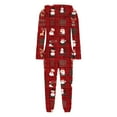 thumbnail image 5 of Frostluinai Ugly Christmas Fuzzy Fleece Onesies Pajamas Women Zipper Hooded Warm Sherpa Jumpsuit Sleepwear Xmas Graphic Playsuit Loungewear, 5 of 6