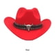 thumbnail image 3 of Sonducket Sombrero de mujer de moda con sombra de ala ancha y protección solar Sombrero de vaquero Western Outback cómodo Sombreros rojo, 3 of 6