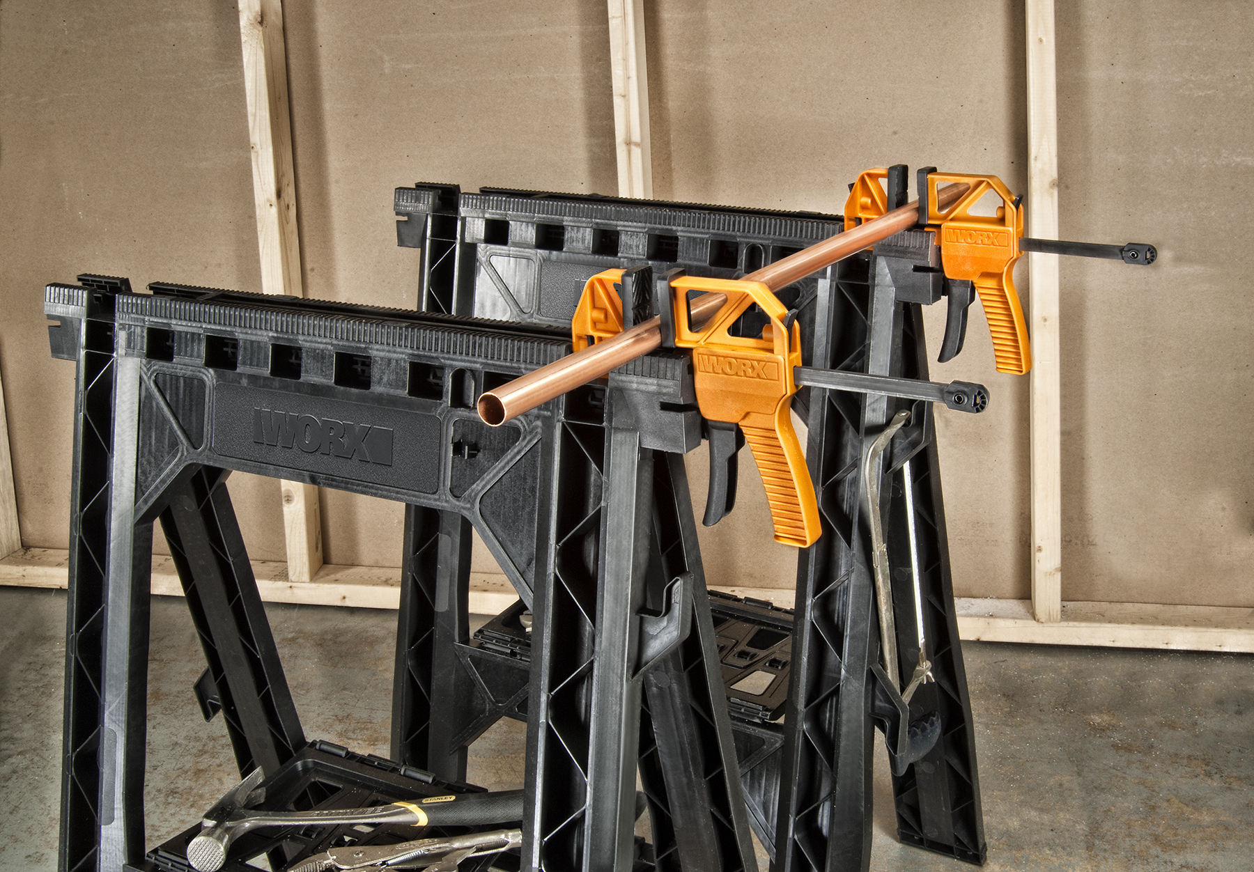 Worx Clamping Sawhorses Wx065 Factory 