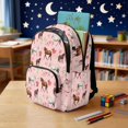 thumbnail image 2 of Yuyamidu Pink Horse Floral 17 Inch Kids Backpack Set 4Pcs for Elementary Students Grade 3-5, Includes School Bookbag, Lunch Tote, Pencil Case, Water Bottle Bag for Girls Boys Day Use, 2 of 3