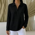 thumbnail image 4 of NominalSnug Sweatshirts for Women Long Sleeve Shirts V Neck Collared Loose Fit Pullover Tops, 4 of 8