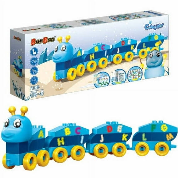 BanBao Caterpillar Letters 40-Piece Building Set