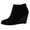 Black, variant on Women Suede Wedges Zipper Solid Color Short Booties Round Toe Shoes