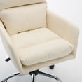 thumbnail image 6 of S-HOME Modern PU Leather Office Chair with Adjustable Height, Ergonomic Design for Home and Office Use,White, 6 of 8