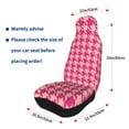 thumbnail image 6 of ZNDUO Pink Houndstooth Pattern Car Seat Covers, Breathable Polyester Universal Seat Covers for Cars, 2PCS Car Seat Covers Front Seats Only, 6 of 8