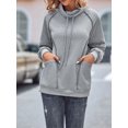 thumbnail image 2 of Arvbitana Women's Loose Hooded Sweatshirt Solid Color Long Sleeve Cowl Neck Hoodies Ladies Casual Pullover Tops with Pockets Streetwear, 2 of 5