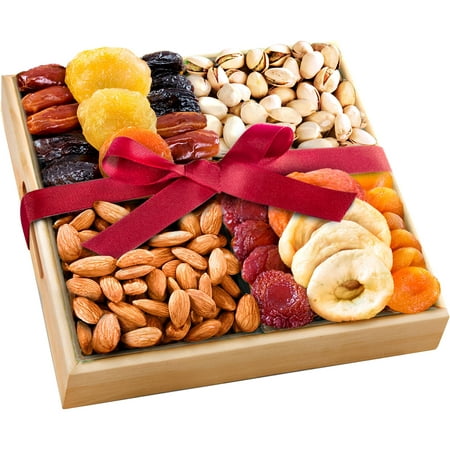 Golden State Fruit Gourmet Dried Fruit and Nut Assortment Gift Tray, 9