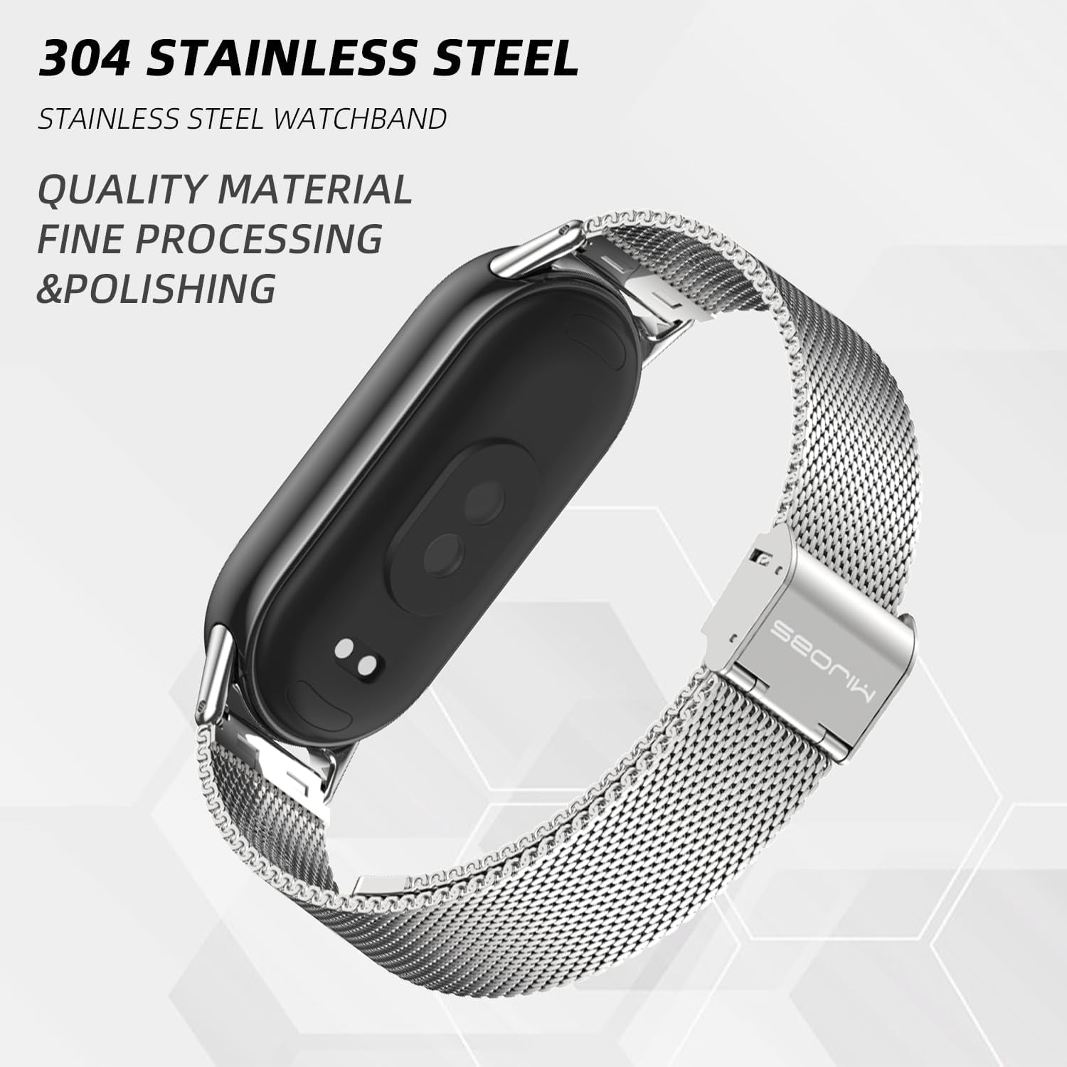 CRKMGS-Strap for Xiaomi Mi Band 10/9/8 Breathable Replacement Strap for Mi Fit Band 9 SmartWatch Straps Wristband Bracelet for Women Men