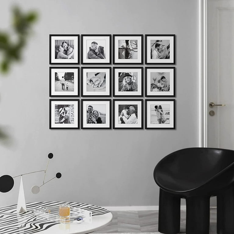 Price Drop Icon Wood 9-Piece 4x6 Black Gallery Wall Picture Frame Set +,  photo frame set 